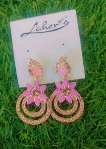 Pink Colour Earring