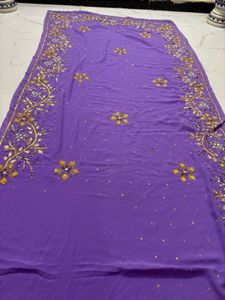 Beautiful handwork heavy  Saree