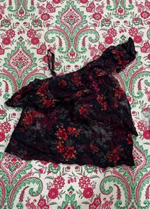Boho Floral One Shoulder Top