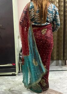 Embellished y2k Silk Saree