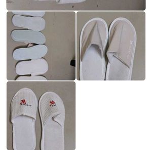 Comfy White Slippers pack of 2