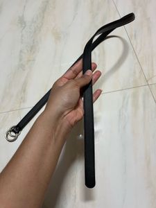 Classic Black Belt with Silver Hardware