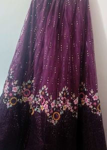 Purple Sequin Lehenga