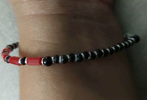 925 silver nazariya  red/black beads BrandNew