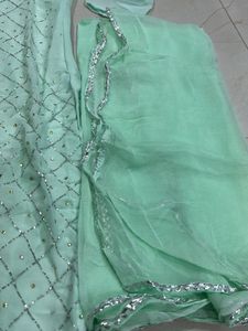Mint Green Embellished Kurta Set