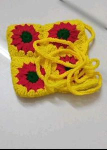 Crochet Flower Pouch