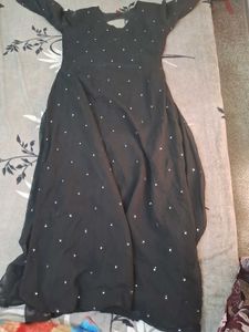 Green &amp; Black Sequined Kurta Set