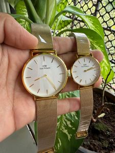 Daniel Wellington Gold Mesh Watch Set