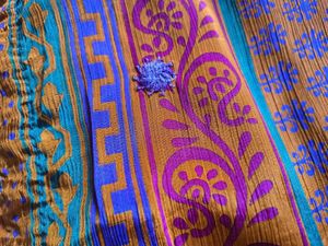 Vibrant Yellow &amp; Purple Saree