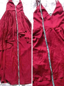 Brand New ( Shein) Red Satin  High Low Dress