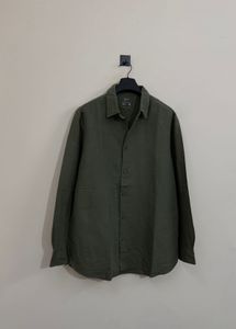Men's Olive linen Green Casual Shirt