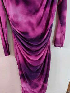 Purple Tie-Dye Bodycon Dress