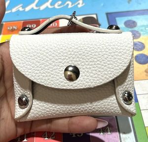 Chic White Mini Pouch Bag
