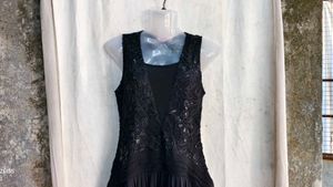 I. Elegant Black Embellished Dress