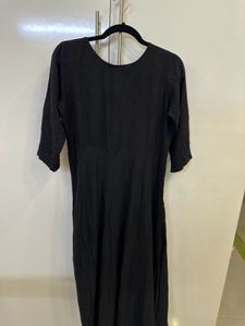 40 Inch Bust Beautiful Black Embroidered Dress