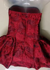 Stunning Red Strapless Cocktail Dress