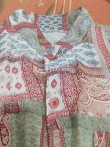 Bohemian Patchwork Print Kurta Top