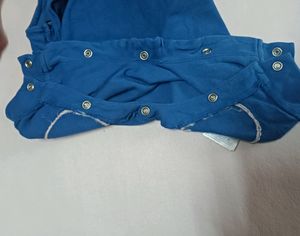 Super Girl Blue Pant Dungaree-3-6 months