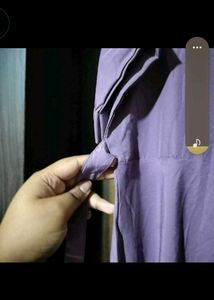 Elegant Purple Shirt Dress