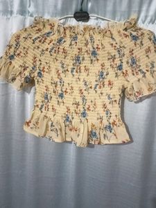 Off Shoulder Crop Top