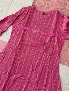 Elegant Rose A-Line Kurti Set