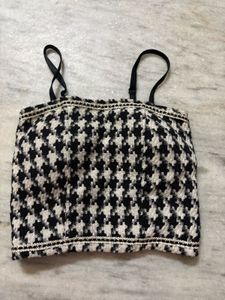 Houndstooth Crop Top