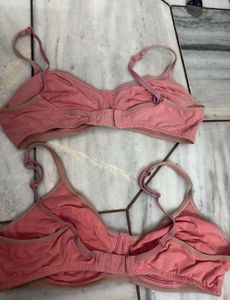 Two Pink Cotton Bras