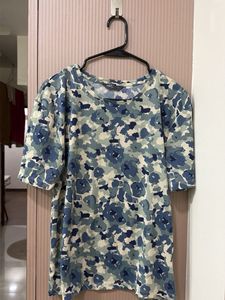 M&S Floral Print T-Shirt