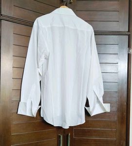 Dehavilland Men White Cotton Mix Regular Fit Shirt
