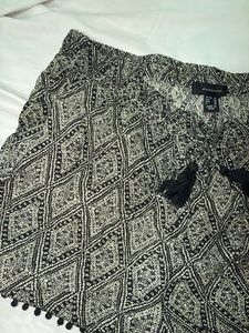 Boho Patterned Shorts with Tassels