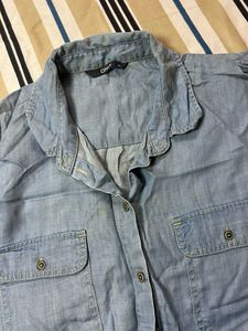 ONLY Denim Button-Up Shirt boxy look