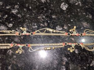 Elegant Silver Anklets with Bells