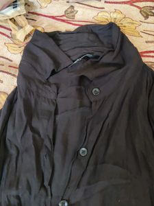 Black Long Sleeve Button-Down