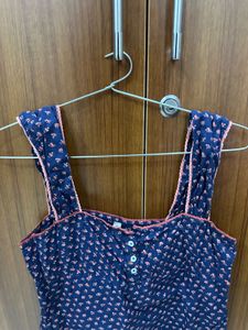 Floral Print Sleeveless Casual night Dress