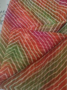 Vibrant Leheriya Saree with Sequins