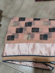 Elegant Saree with Block Print