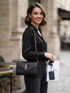 Yves Saint Laurent Black Leather Shoulder Bag