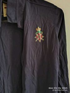 Royal Bhutan Navy Blue Embroidered Shirt