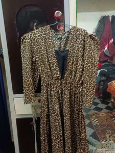 Leopard Print Fit &amp; Flare Dress
