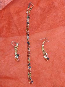 Stunning Star Pendant Necklace &amp; Earrings Set
