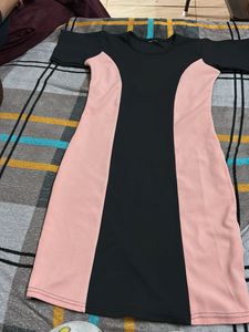 Chic Pink & Black Dress