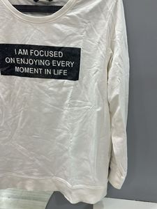 White Graphic Print Top