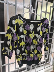 Floral Print Knit Top
