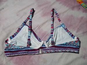 Boho Floral Print Bikini Top