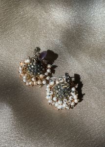 Elegant Pearl Jhumka Earrings