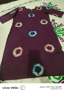Maroon Tie-Dye Kurta and Dupatta