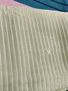 Green Embroidered Fabric