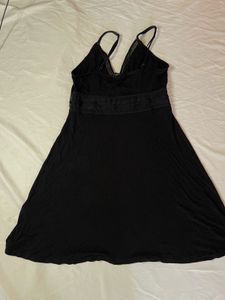 Elegant Black Spaghetti Strap Dress