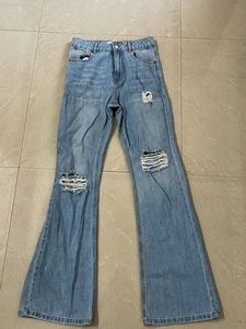 Distressed Flare Jeans