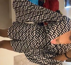 Chic Black &amp; White Geometric Print jumpsuit